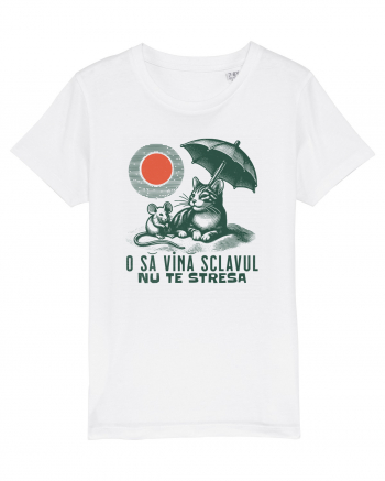 Tricou de vara cu pisici White
