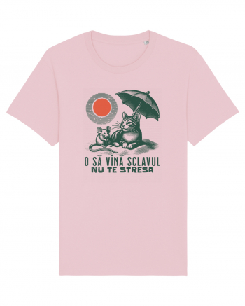 Tricou de vara cu pisici Cotton Pink