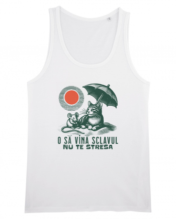 Tricou de vara cu pisici White