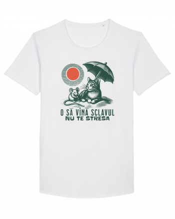 Tricou de vara cu pisici White