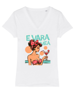 E vara mea! Un design cu atitudine de concediu Tricou mânecă scurtă guler V Damă Evoker
