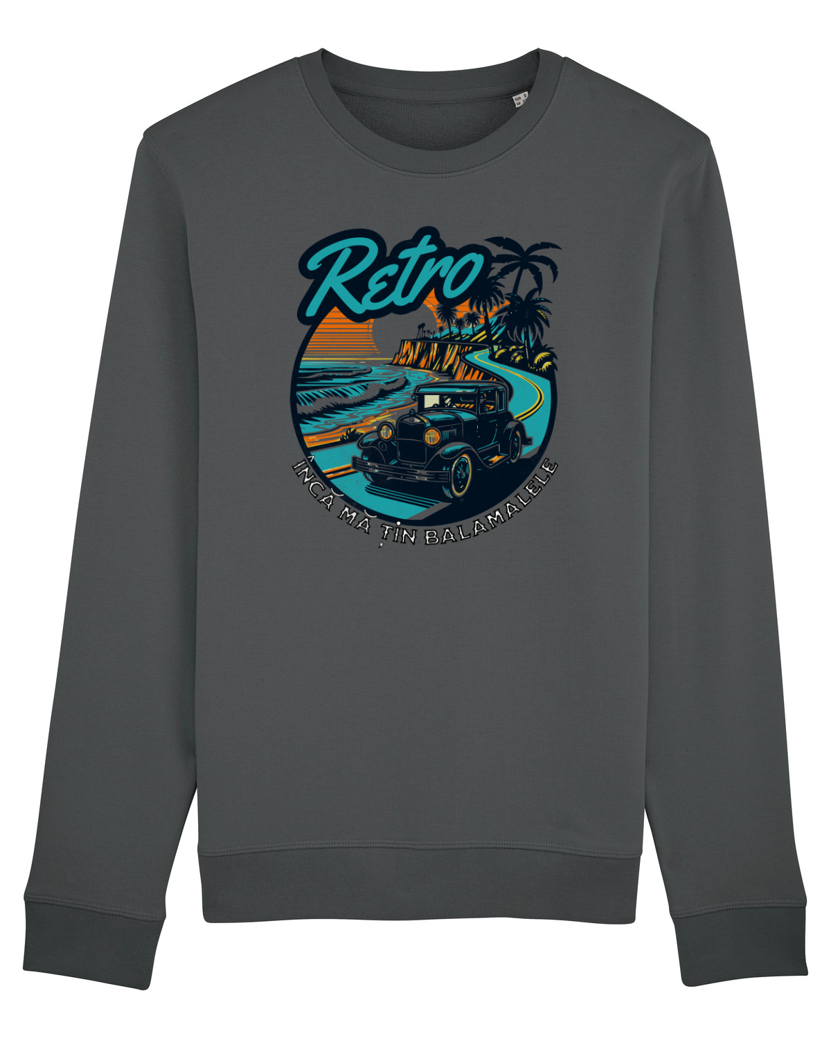 Bluză mânecă lungă Unisex Rise Anthracite