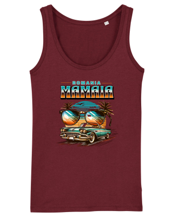 Romania Mamaia - Un tricou de vara, de plaja, de party Burgundy