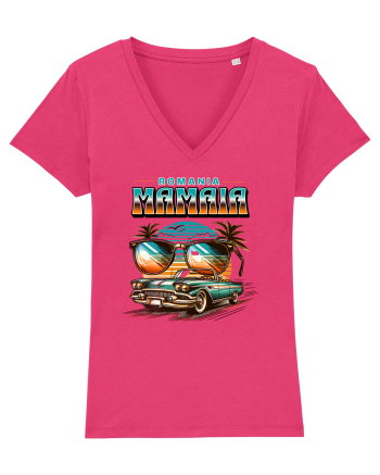 Romania Mamaia - Un tricou de vara, de plaja, de party Raspberry