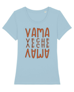 V A M A  VECHE Tricou mânecă scurtă guler larg fitted Damă Expresser