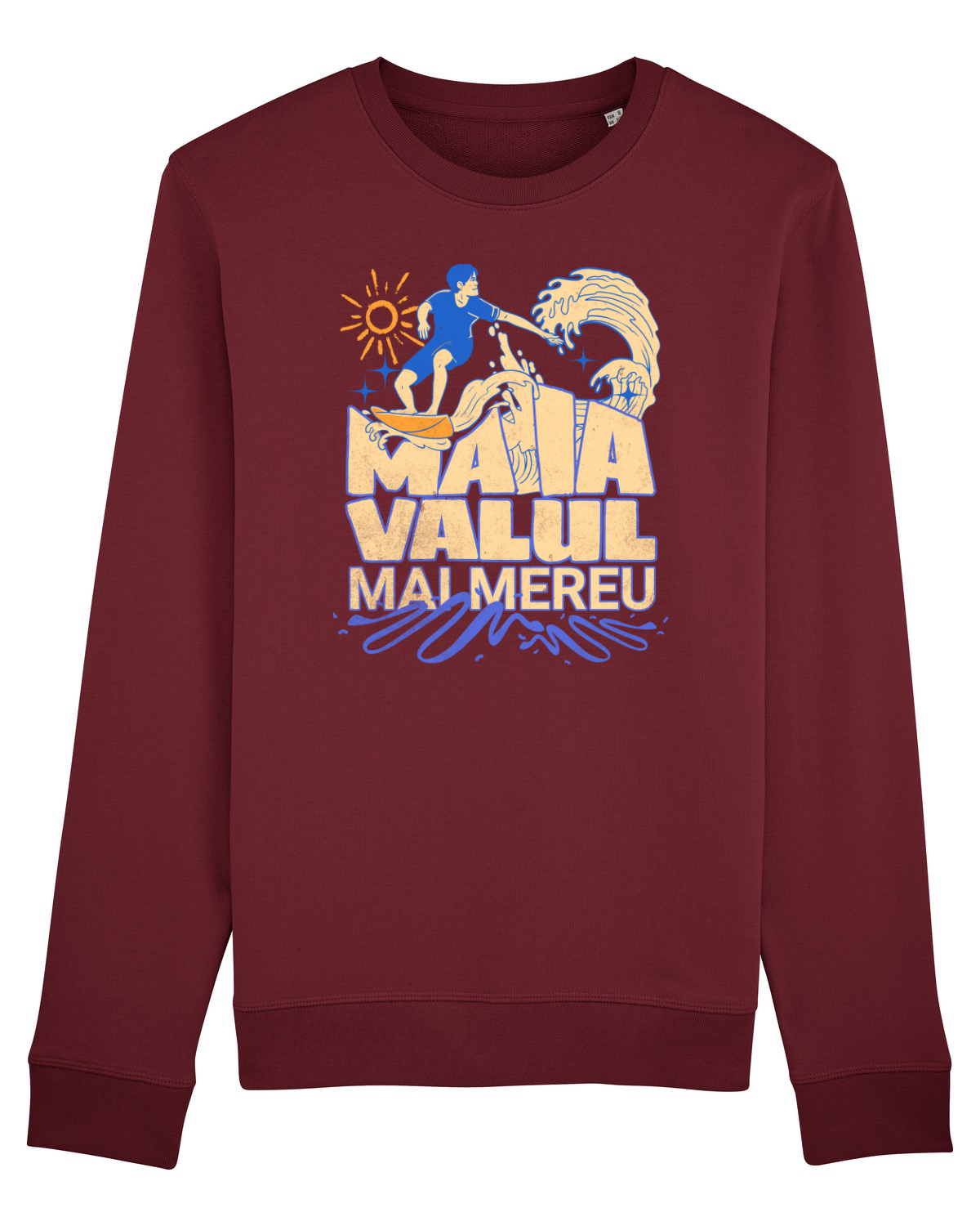 Bluză mânecă lungă Unisex Rise Burgundy