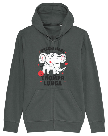Tricou cu elefant - urechi mari, trompa lunga Anthracite