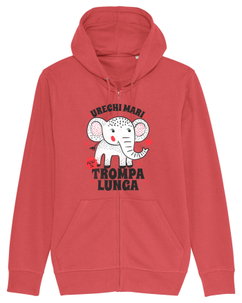 Tricou cu elefant - urechi mari, trompa lunga Carmine Red