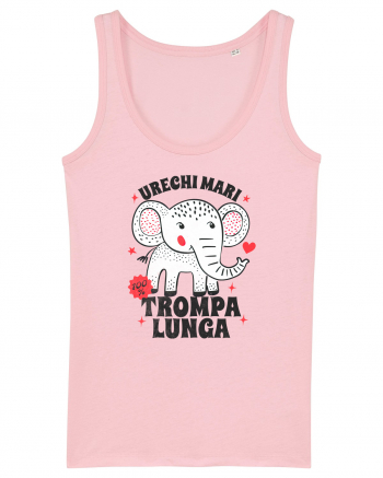 Tricou cu elefant - urechi mari, trompa lunga Cotton Pink