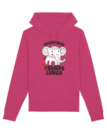 Tricou cu elefant - urechi mari, trompa lunga Raspberry