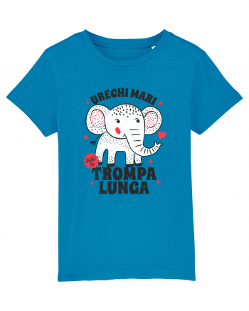 Tricou cu elefant - urechi mari, trompa lunga Azur