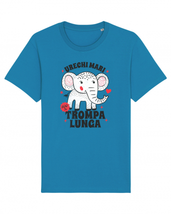 Tricou cu elefant - urechi mari, trompa lunga Azur