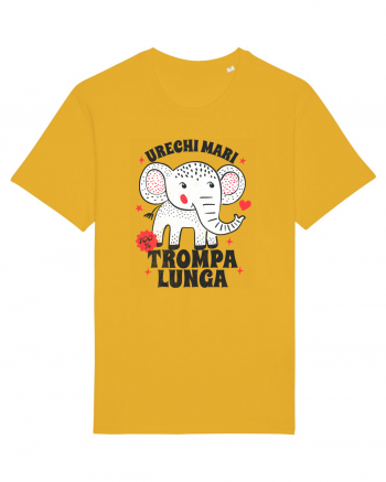 Tricou cu elefant - urechi mari, trompa lunga Spectra Yellow