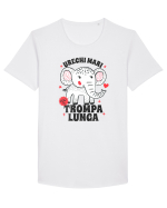 Tricou cu elefant - urechi mari, trompa lunga Tricou mânecă scurtă guler larg Bărbat Skater