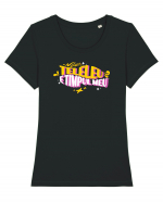Teleleu, e timpul meu - design de vara, de concediu, relaxare Tricou mânecă scurtă guler larg fitted Damă Expresser