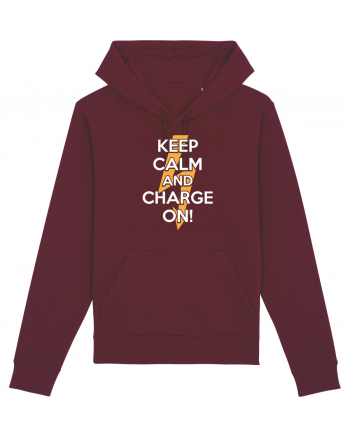 Keep calm and Charge on Burgundy