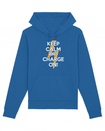 Keep calm and Charge on Royal Blue