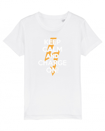 Keep calm and Charge on White