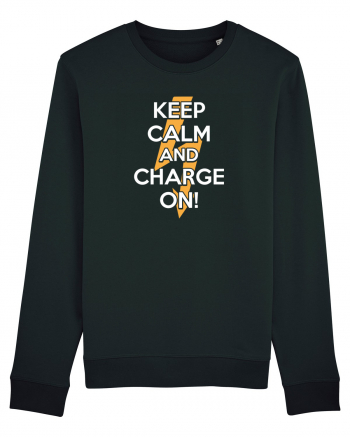 Keep calm and Charge on Bluză mânecă lungă Unisex Rise