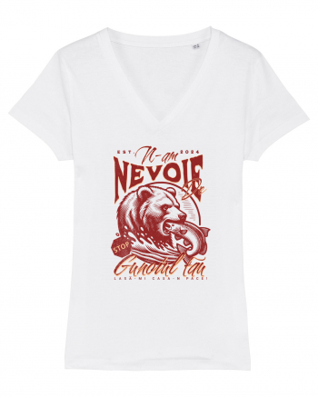 Design cu ursi - n-am nevoie de gunoiul tau, lasa-mi casa-n pace! White