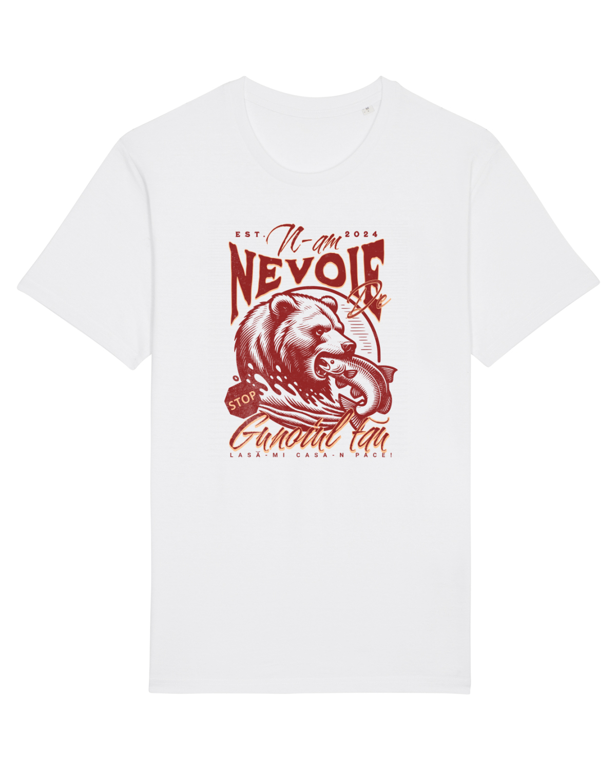 Tricou mânecă scurtă Unisex Rocker White