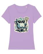Pampsy pe plaja, ca un rege pe tron Tricou mânecă scurtă guler larg fitted Damă Expresser