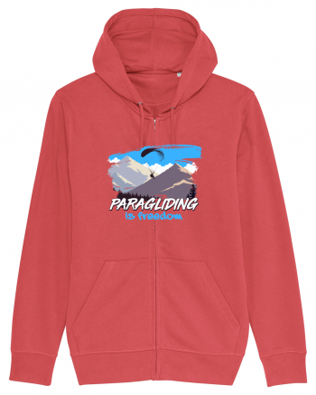 Paragliding is freedom Carmine Red