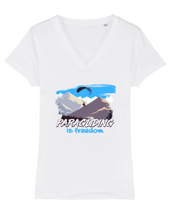 Paragliding is freedom White