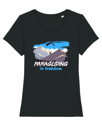 Paragliding is freedom Black