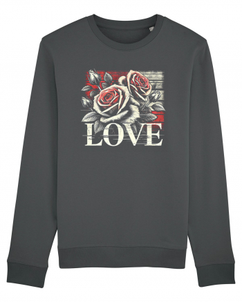 Love roses Bluză mânecă lungă Unisex Rise