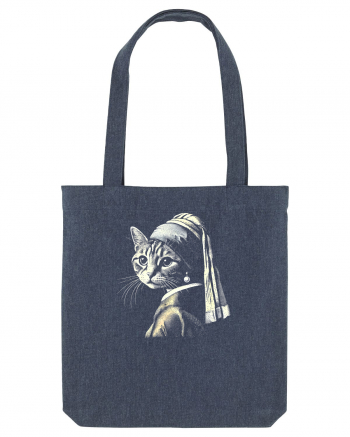 Pisica cu cercei de perla Midnight Blue