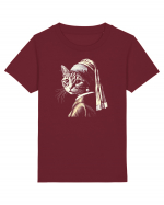 Pisica cu cercei de perla Tricou mânecă scurtă  Copii Mini Creator