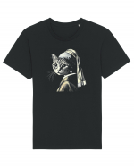 Pisica cu cercei de perla Tricou mânecă scurtă Unisex Rocker