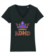 ADHD Royalty Tricou mânecă scurtă guler V Damă Evoker