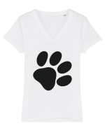 Kitty paw Tricou mânecă scurtă guler V Damă Evoker