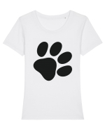 Kitty paw Tricou mânecă scurtă guler larg fitted Damă Expresser