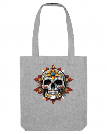 Mandala Skull Heather Grey