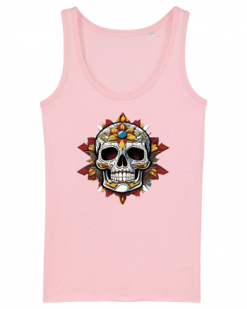 Mandala Skull Cotton Pink