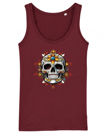 Mandala Skull Burgundy