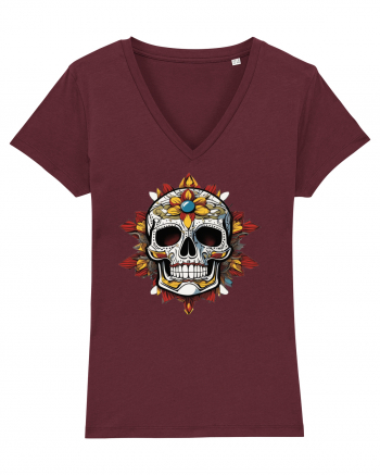 Mandala Skull Burgundy