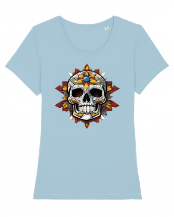 Mandala Skull Sky Blue