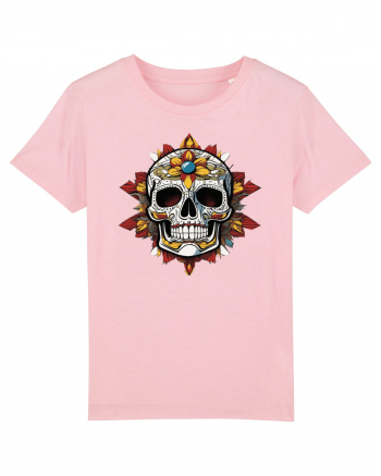Mandala Skull Cotton Pink