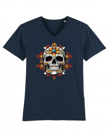 Mandala Skull French Navy