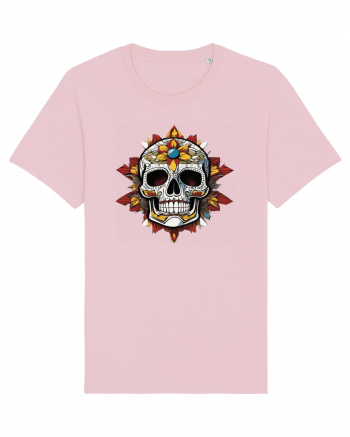 Mandala Skull Cotton Pink