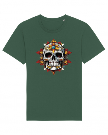 Mandala Skull Bottle Green