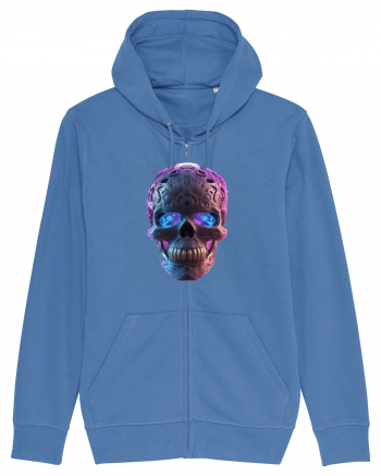 Mandala Skull 3D Bright Blue