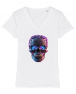 Mandala Skull 3D Tricou mânecă scurtă guler V Damă Evoker