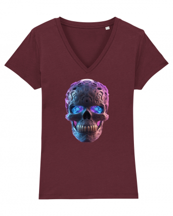 Mandala Skull 3D Burgundy