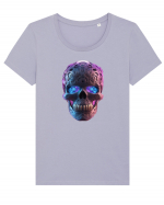 Mandala Skull 3D Tricou mânecă scurtă guler larg fitted Damă Expresser