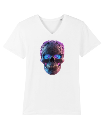 Mandala Skull 3D White